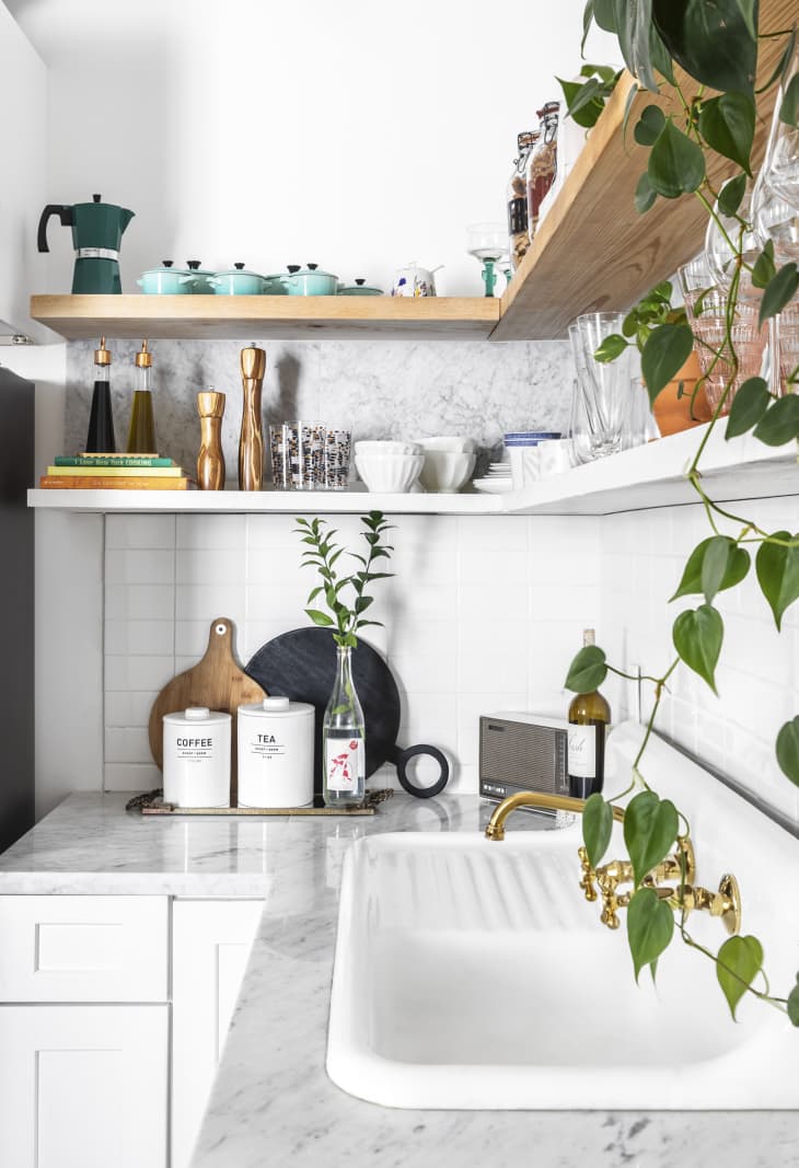 Over the discount sink wall shelf